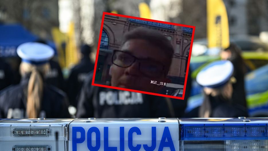 Policja pokazuje zdjęcie oszusta