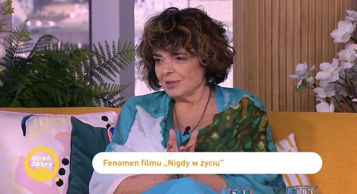 Katarzyna Grochola podczas rozmowy 