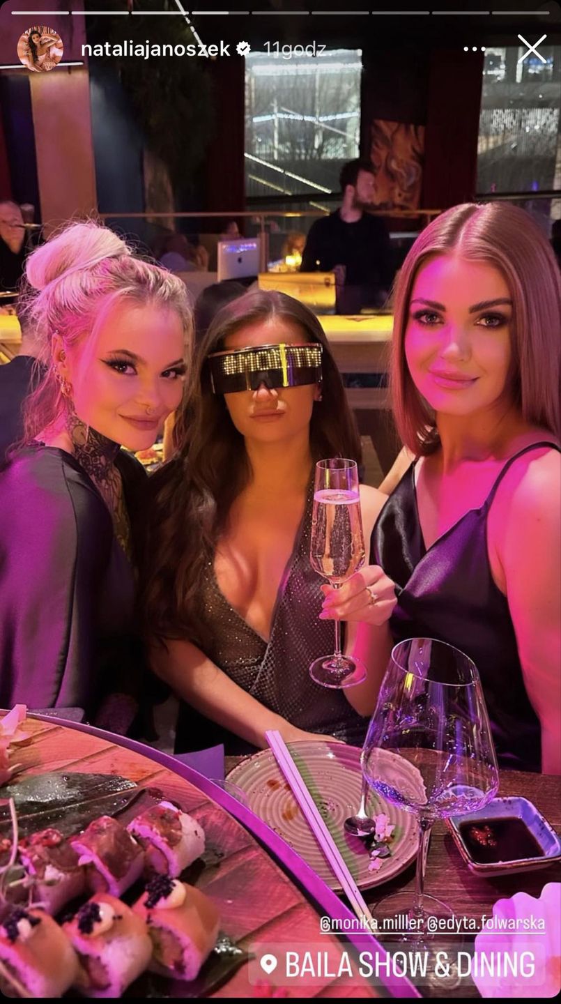 Monika Miller, Natalia Janoszek i Edyta Folwarska razem na imprezie