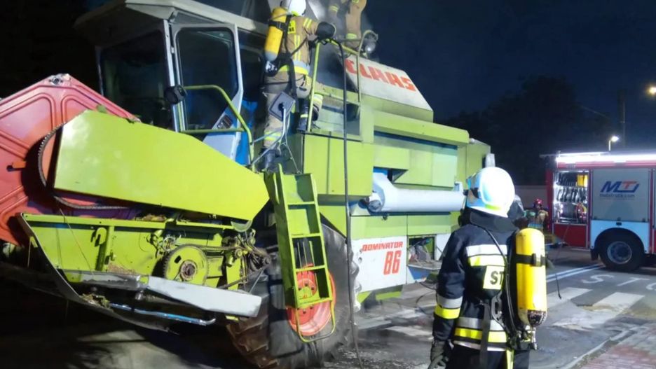 Tragiczny finał żniw. Rolnik poparzony w pożarze kombajnu 