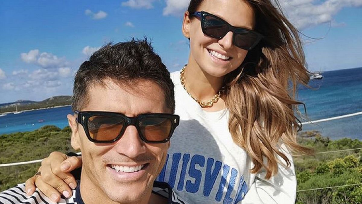 Robert Lewandowski z żoną