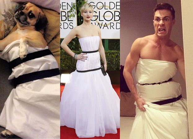 Internet śmieje się z sukni Jennifer Lawrence! (ZDJĘCIA)