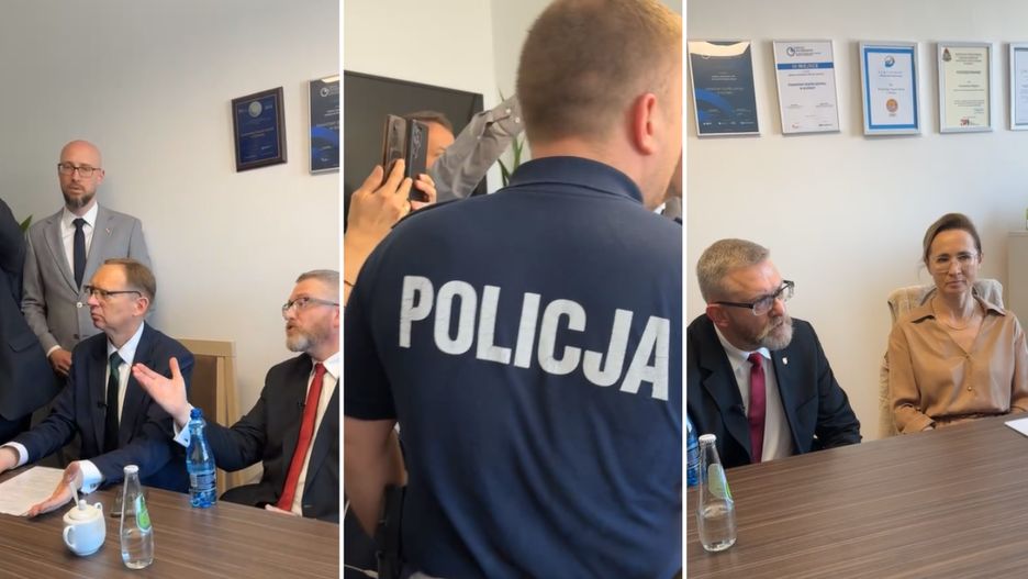 Wtargnięcie posła Grzegorza Brauna do szpitala w Oleśnicy