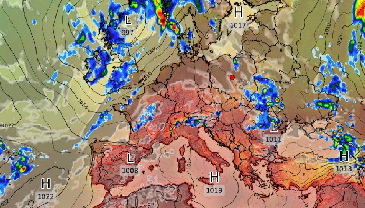 Gorące powietrze napływa z południowego zachodu