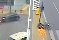 Wjechała motocyklem wprost pod auto. Groźne zderzenie w centrum Lublina