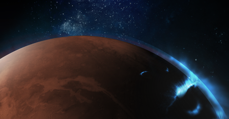 Takiego zdjęcia jeszcze nie było. Orbiter Hope uchwycił zorzę na Marsie