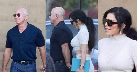 "Napakowany" multimilarder Jeff Bezos i wymachująca torebusią za 50 tysięcy złotych Lauren Sanchez pędzą na randkę (ZDJĘCIA)