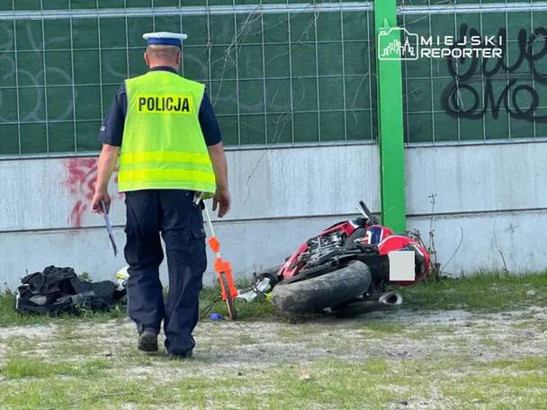 wypadek motocyklisty