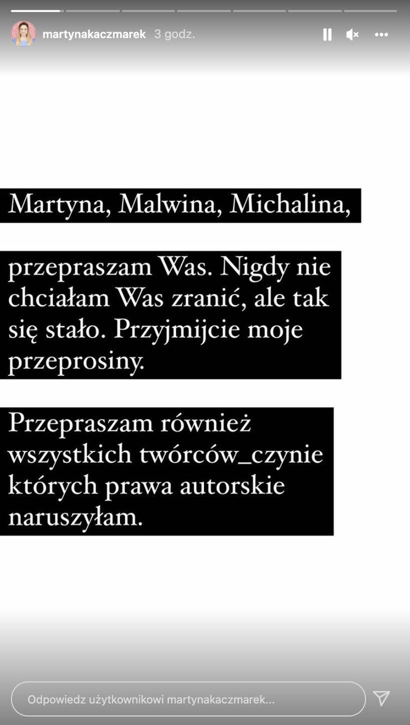 Martyna Kaczmarek kopiowała treści innych twórczyń