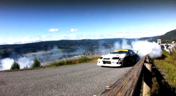 Zadymione Lillehammer - hillclimb drift [wideo]