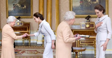 Angelina Jolie u... królowej Elżbiety! (ZDJĘCIA)