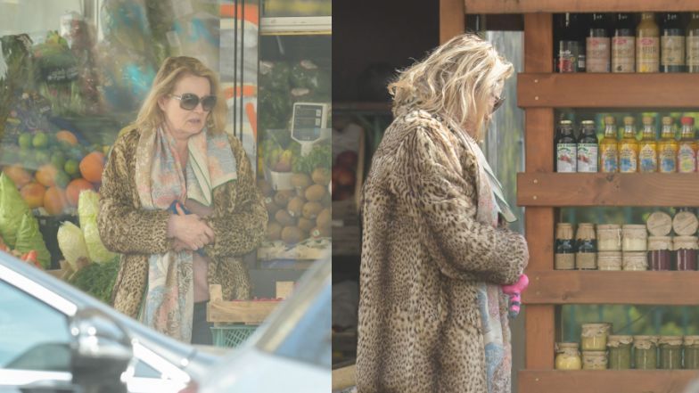 Grażyna Szapołowska delektuje się kiszonym ogórkiem