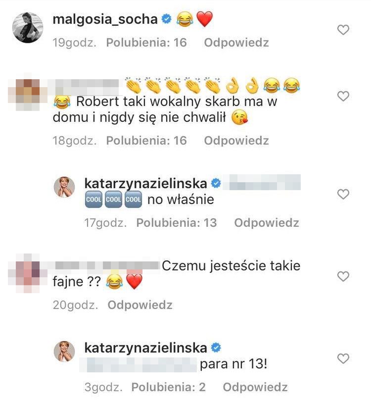 Katarzyna Zielińska i Anna Lewandowska świętują zakończenie treningu piosenką