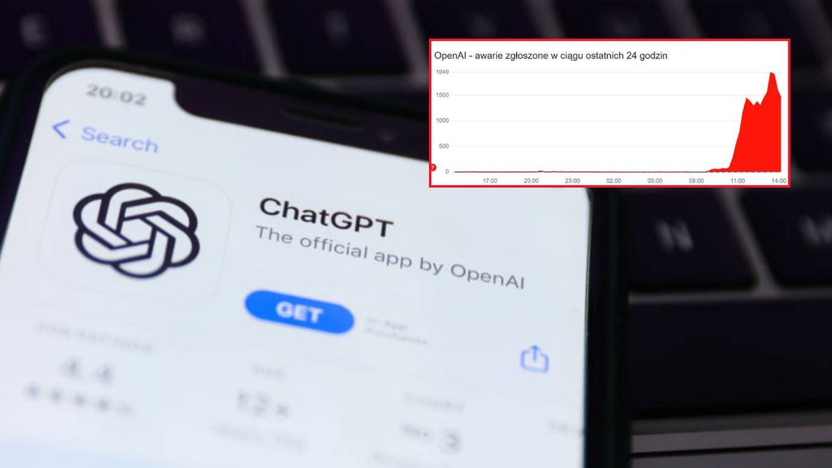 Awaria ChataGPT. Masowe zgłaszanie awarii w Europie