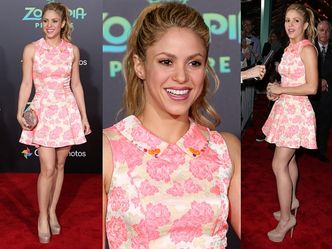 Shakira w różowej sukience na premierze "Zwierzogrodu" (ZDJĘCIA)