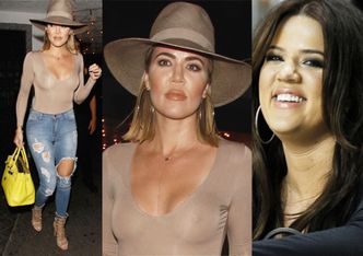 Khloe Kardashian BEZ STANIKA, z torebką za... 88 tysięcy złotych!