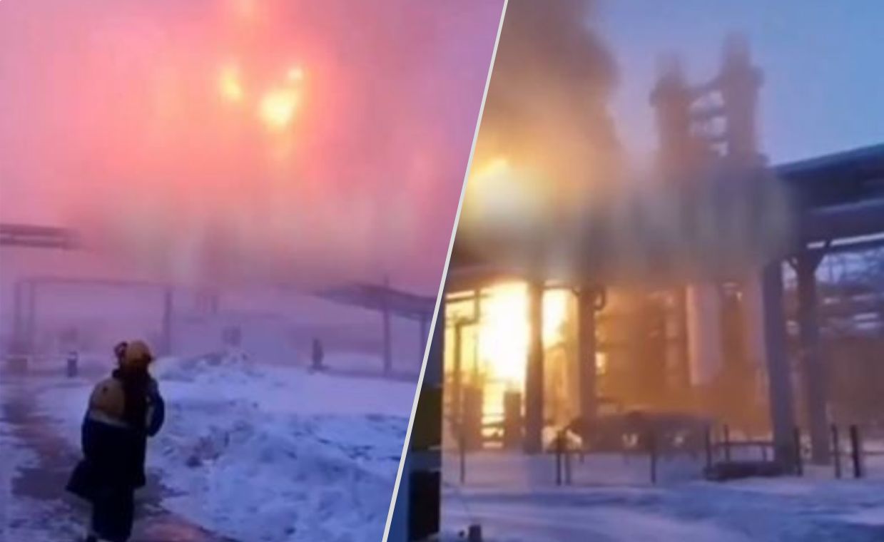 Refinery fire in the Samara region