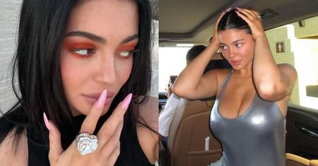 Kylie Jenner wygrzewa się na słońcu w biustonoszu z nadrukiem nagich piersi (ZDJĘCIA)
