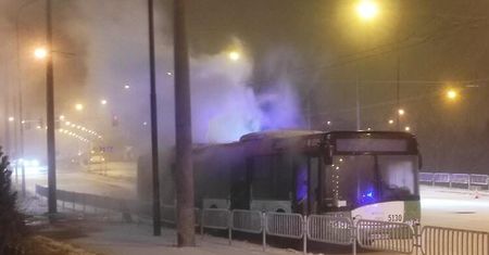 Pożar autobusu na ul. Orkana w Lublinie. „Zapalił się podczas jazdy”