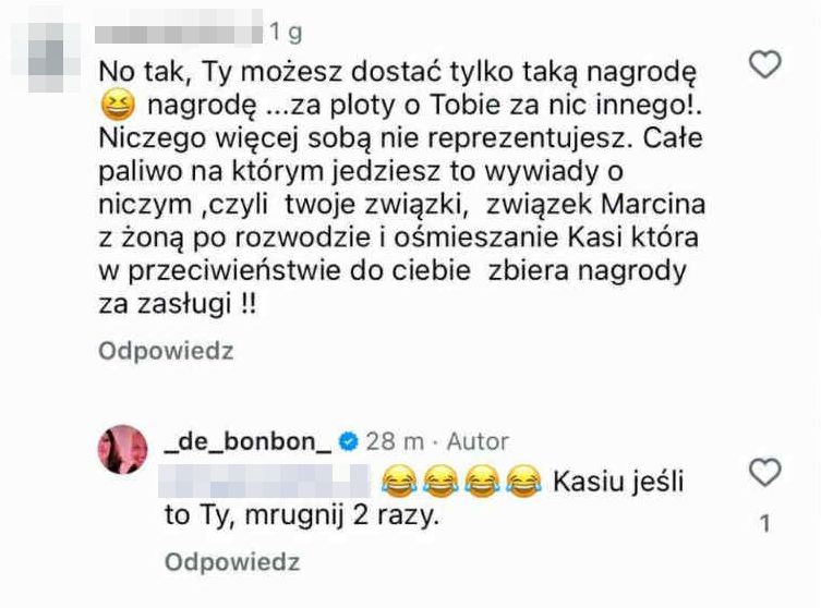 Dominika Serowska gasi hejterkę