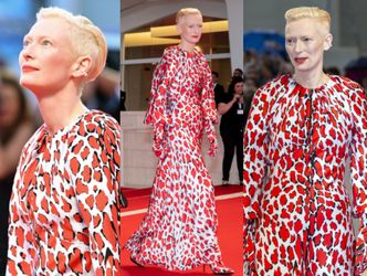 Wenecja 2018: Posągowa Tilda Swinton zachwyca w sukni od Schiaparelli