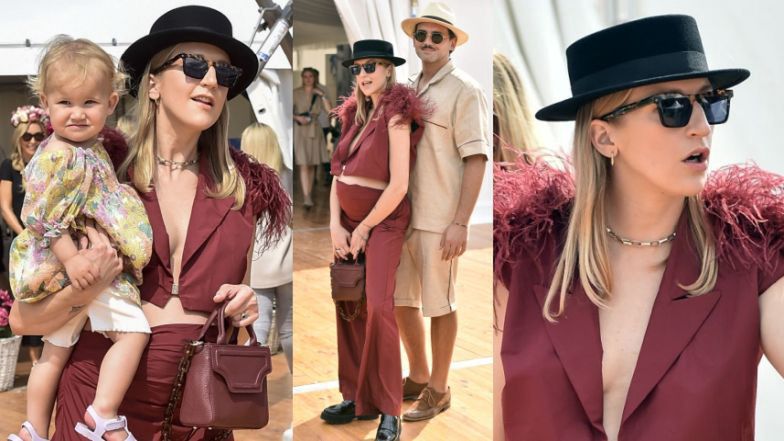 Lara Gessler z rodziną w Gałkowie