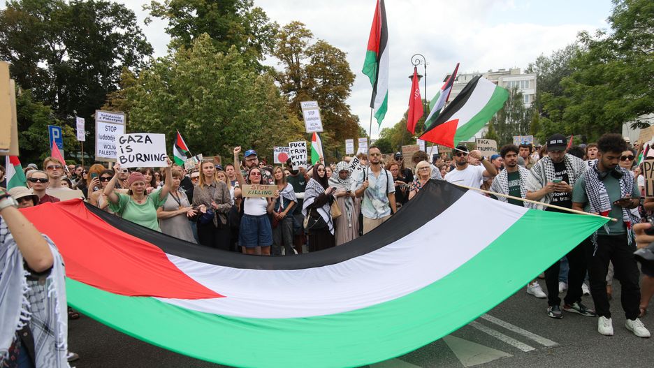 Marsz dla Palestyny przeszedł w sobotę ulicami Warszawy