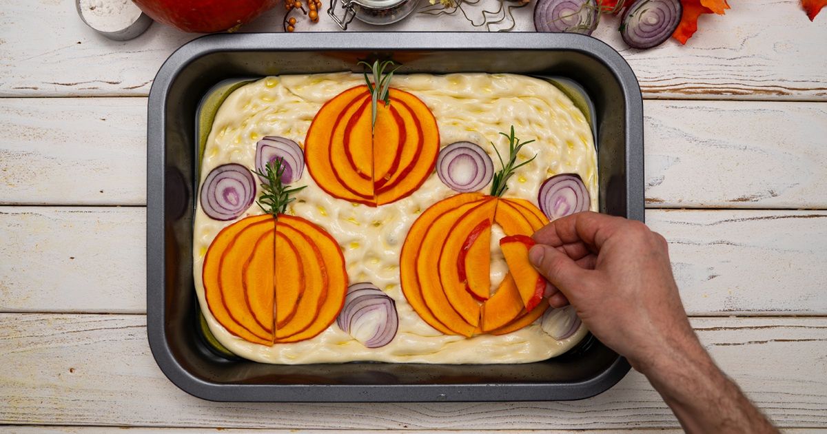 Focaccia with pumpkin - Delicacy