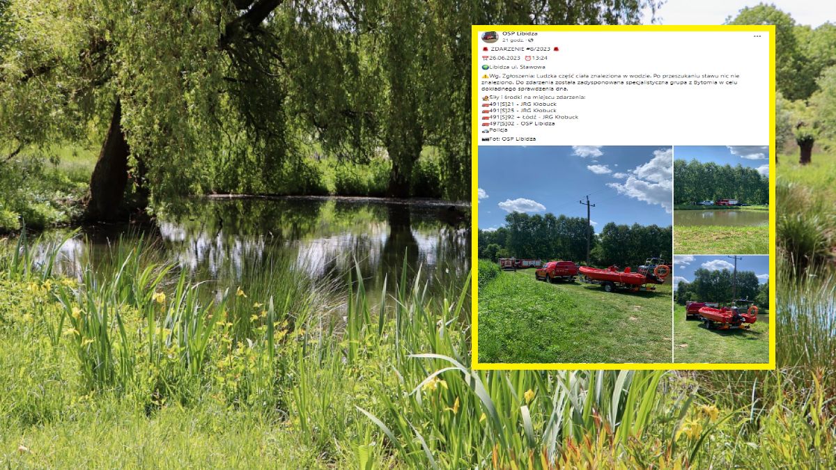 Mężczyzn poinformował, że zobaczył w stawie ludzką głowę