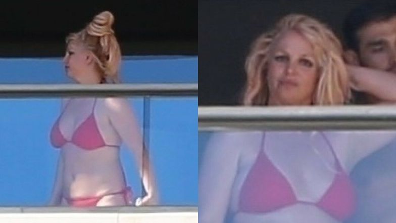 Britney Spears z partnerem urządza sesję zdjęciową na balkonie w hotelu 