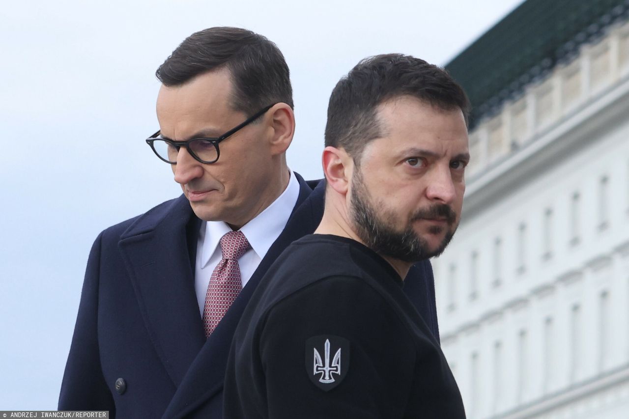 Premier Mateusz Morawiecki i prezydent Ukrainy Wołodymir Zełenski