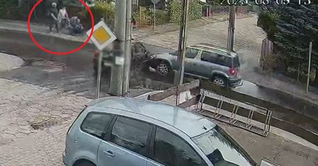 "Niewinne" wykroczenie kierowcy. Nagranie mrozi krew w żyłach