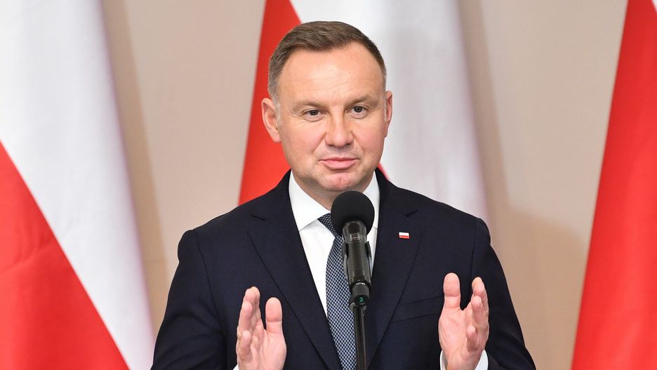 Warszawa, 04.10.2022. Prezydent RP Andrzej Duda podczas spotkania z przedstawicielami Polskiej Agencji Inwestycji i Handlu w Belwederze w Warszawie, 4 bm. (jm) PAP/Radek Pietruszka
