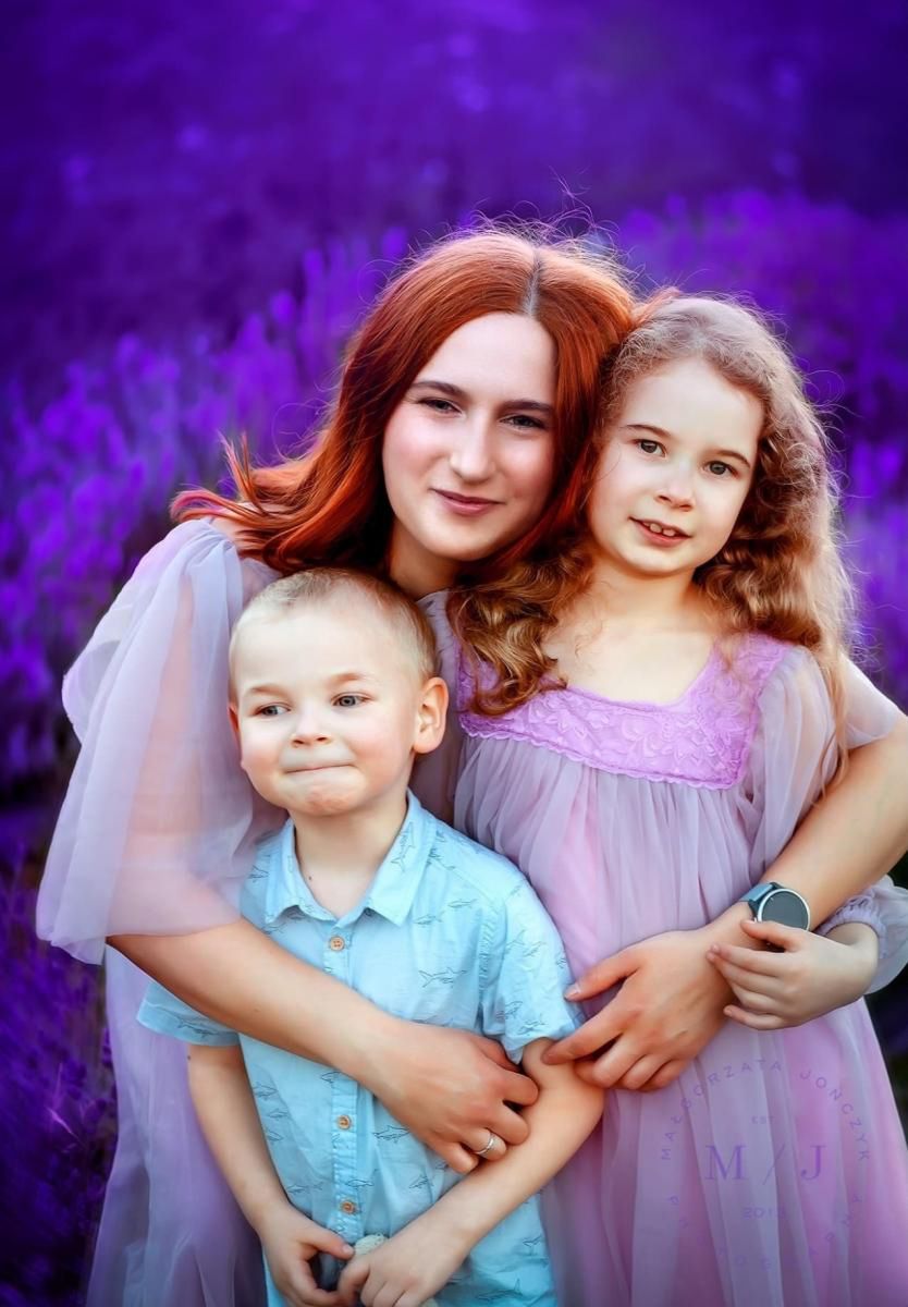 Magda z córką i synem