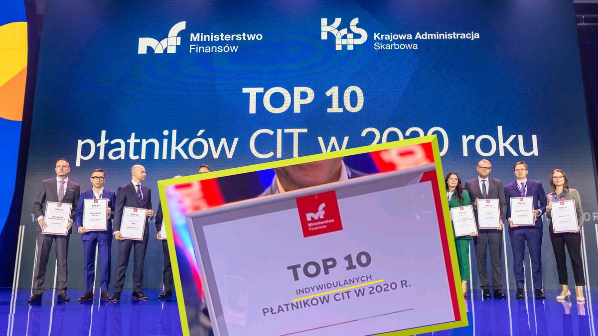 Ministerstwo dało dyplomy największym płatnikom podatków w Polsce. Dyplomy z błędem - dodajmy 