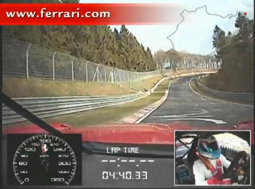 Ferrari 599XX nowym królem Nurburgringu [wideo]