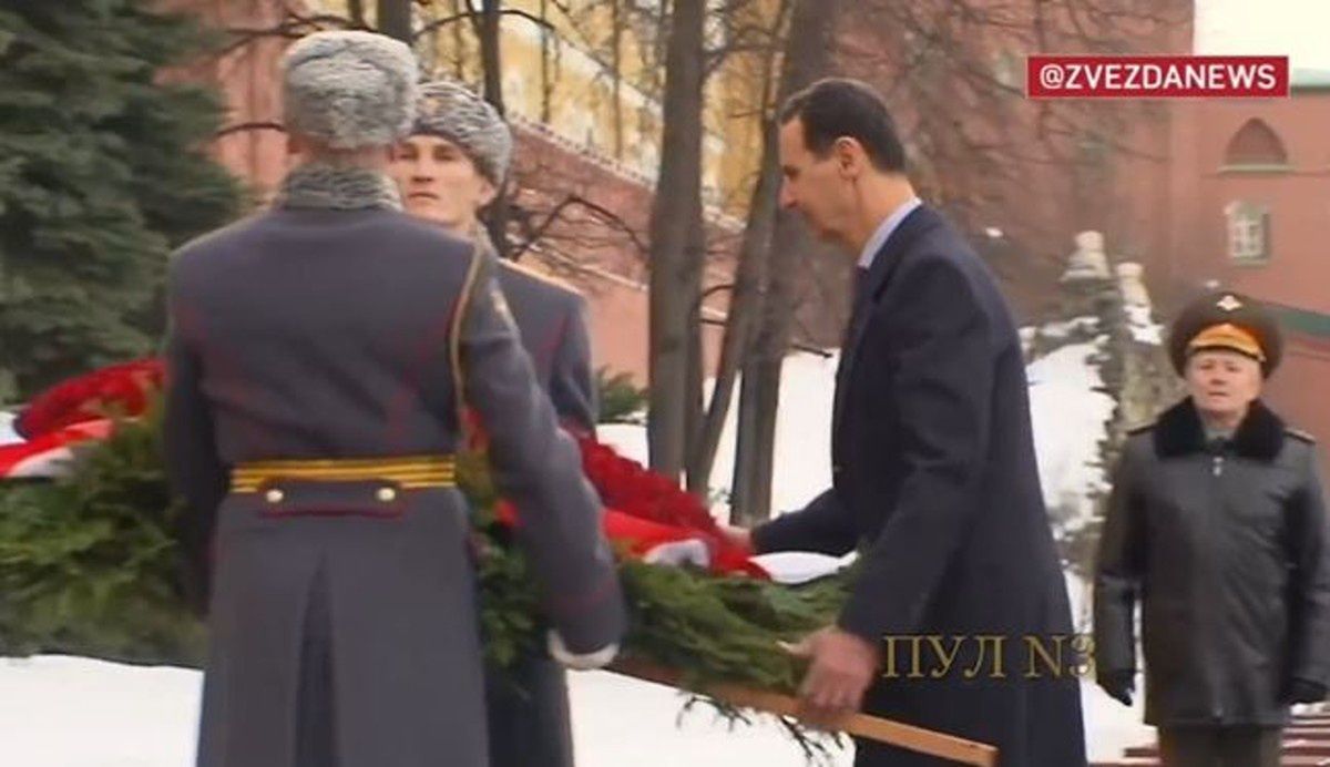 Baszar al-Asad pod Grobem Nieznanego Żołnierza w Moskwie