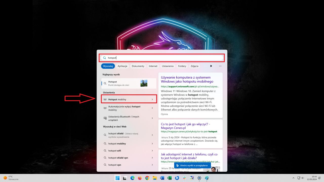 Jak udostępnić internet bezprzewodowo w Windows 11?