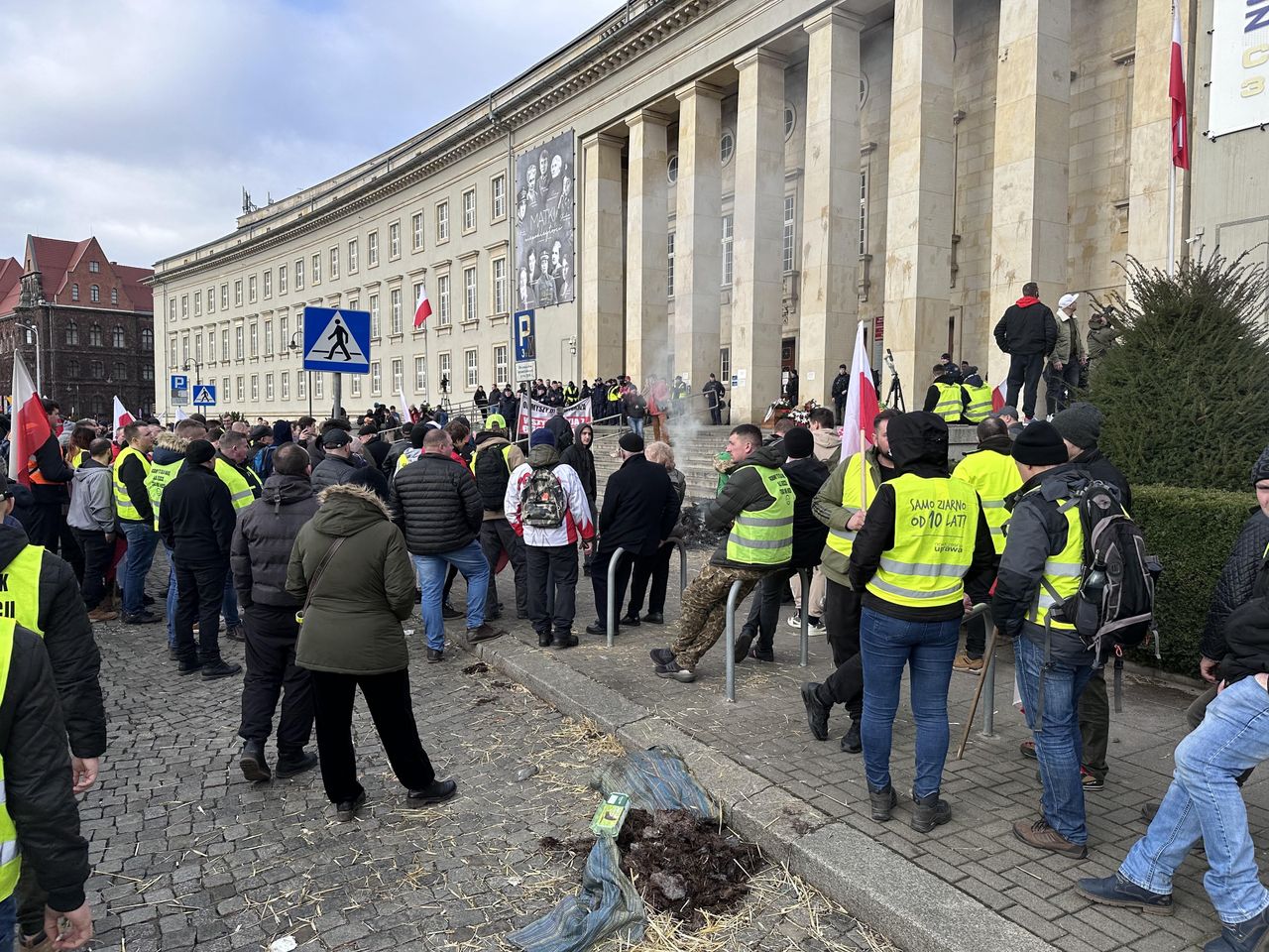 W tłumie protestujących pojawiali się też gapie