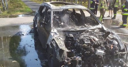 Jechali na grzyby. Audi za 400 tys. zł poszło z dymem