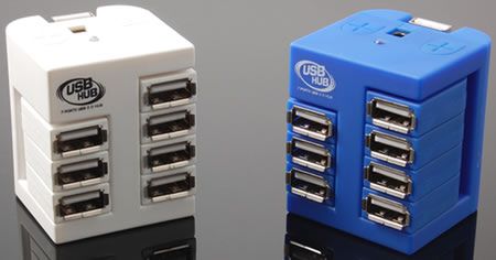 7-portowy obrotowy hub USB 2