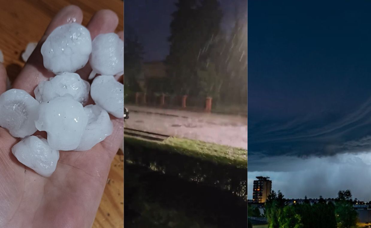 Nawałnice nad Polską. Olbrzymi grad i burze