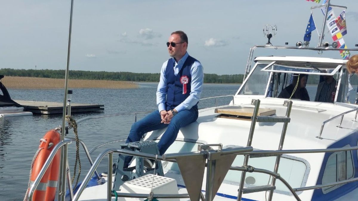 Tomasz Frankowski na jachcie w Polsce