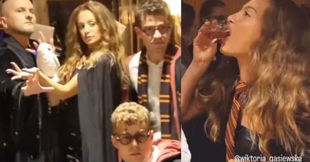 Celebryci już zaczęli Halloween: Wiktoria Gąsiewska pojechała aż do Łeby, żeby pozować na Hermionę z "Harry'ego Pottera". Podobna? (FOTO)