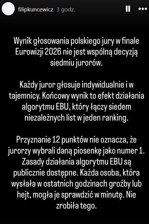 Filip Koncewicz wydał oświadczenie