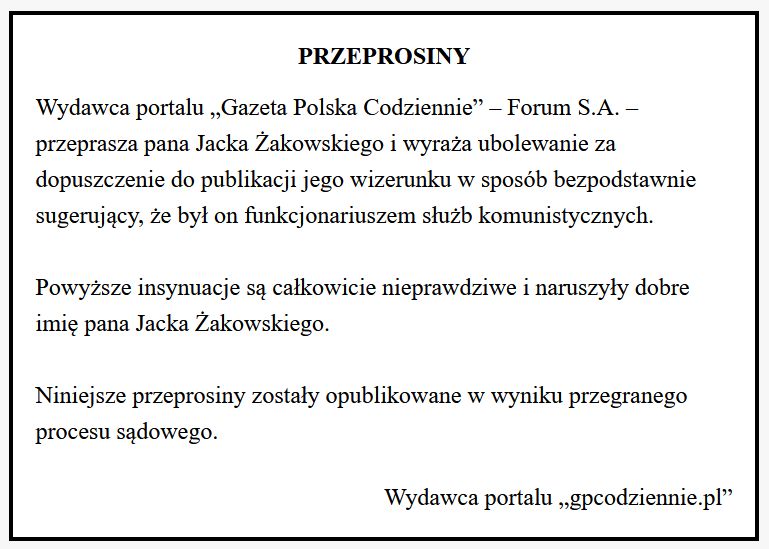 Przeprosiny GPC