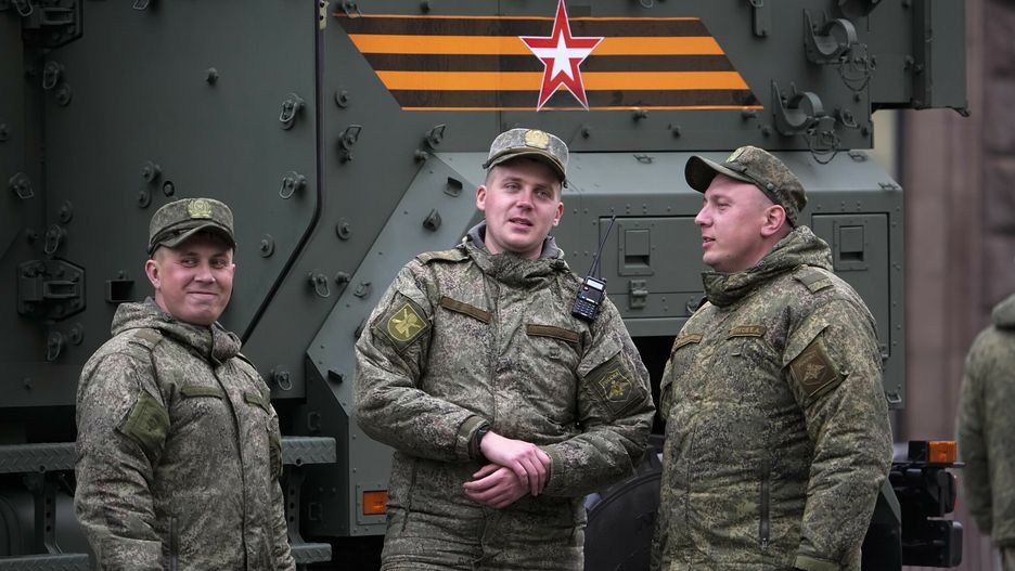 Moskwa. Rosyjscy żołnierze przed paradą