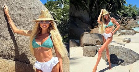 U Julii Dybowskiej bez zmian. Opala się na Seszelach w skąpym bikini