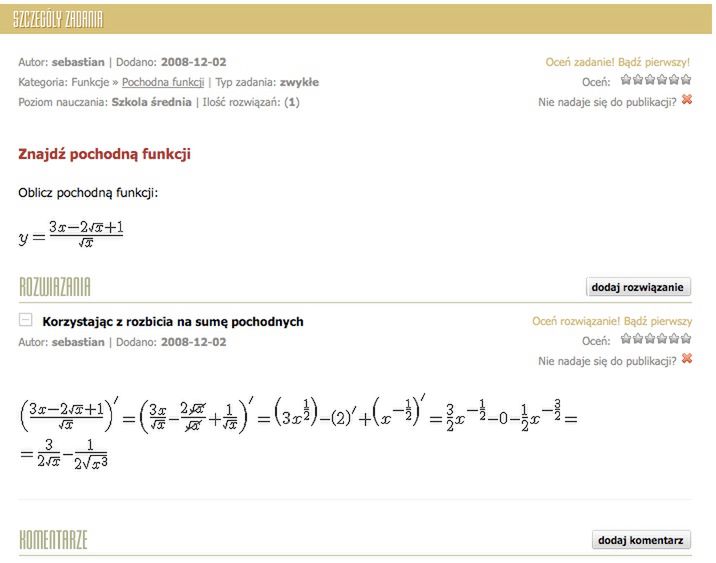 Majca.pl - matematyczny serwis edukacyjny 2