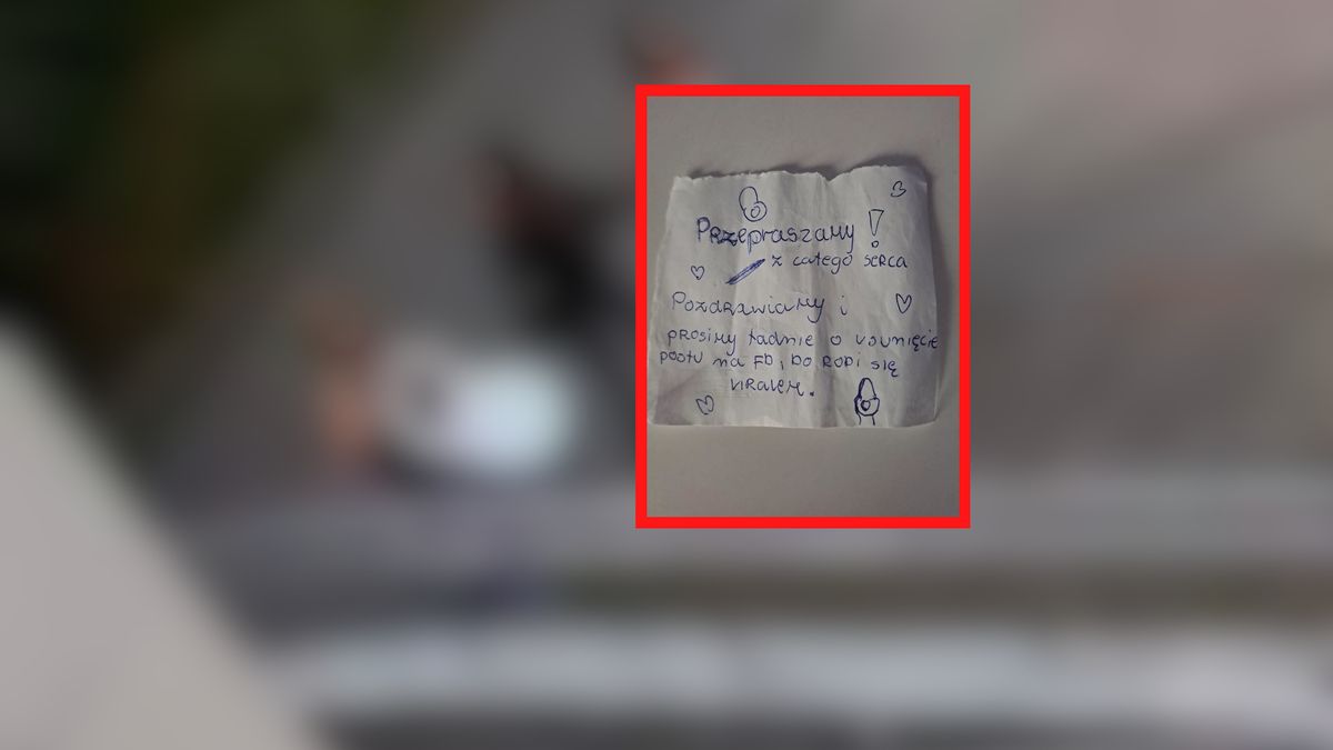 Zostawiły karteczkę i przeprosiły.